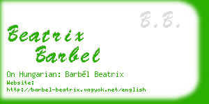 beatrix barbel business card