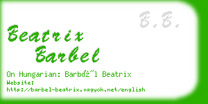 beatrix barbel business card